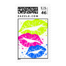 Corey Tiger 80s Vintage Lips & Stars Kisses Postage