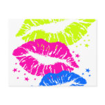 Corey Tiger 80s Vintage Lips &amp; Stars Kisses Postcards