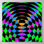 Corey Tiger 80s Vintage Op Art Poster