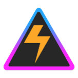 Corey Tiger 80s Zap Lightning Bolt Triangle Stickers