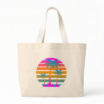 COREY TIGER RETRO SUNSET PALM TREES BAG