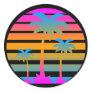 COREY TIGER RETRO SUNSET PALM TREES STICKER