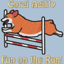 Corgi Agility Jump embroidered shirts