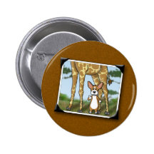 Corgi and Giraffe Snapshots Pinback Button