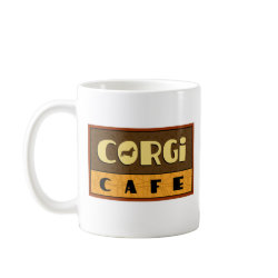 Corgi Cafe mug