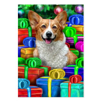 Corgi Christmas Sable Flat Cards business cards