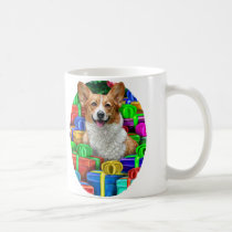 Corgi Cristmas Open Gifts mugs