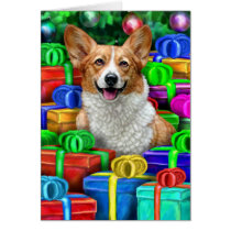 Corgi Cristmas Open Gifts cards