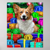 Corgi Cristmas Open Gifts posters