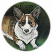 "Corgi" Dog Art Ornament photo sculptures by CharlottesWebArt "Corgi" Dog Art Ornament photo sculptures