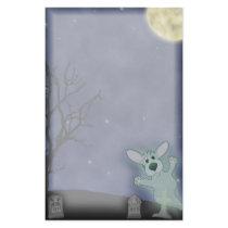 Corgi Graveyard Ghost Stationery (Unlined)