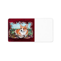 Corgi in the Garden Custom Address Labels