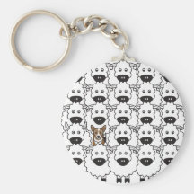 Corgi in the Sheep Key Chain