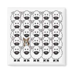 Corgi in the Sheep magnet