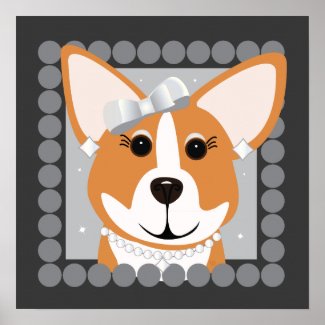 Corgi Lady Gray Posters