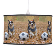 Corgi Playing Soccer Ceiling Lamps
