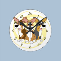 Corgi Potato Chips wall clocks