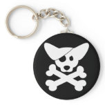 Corgi Skull &amp; Crossbones Keychain