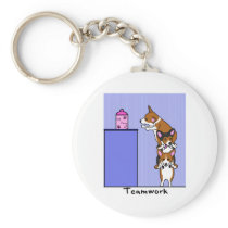Corgi Teamwork Keychain