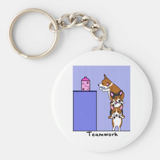 Corgi Teamwork Keychain