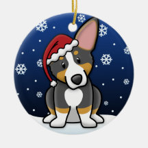 Corgi tricolor Galés del Pembroke del dibujo anima Adornos