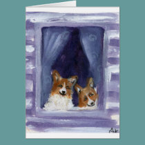 Corgi window cards