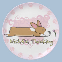 Corgi Wishful Thinking Plate plates