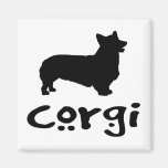 Corgi With Cool Text Fridge Magnets