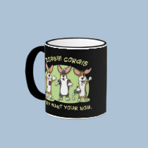 Corgi Zombies mugs