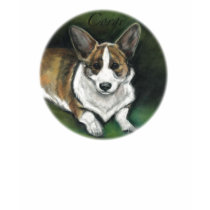 "Corgie" Dog Art Reproduction Ladies Shirt