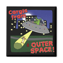 Corgis from Outer Space magnets
