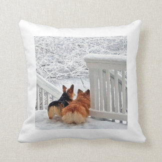 corgi christmas pillow