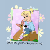 Corgis Keep Secrets Girl's Ringer T-Shirt