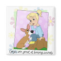 Corgis Keep Secrets Magnet by MenagerieMayhem Corgis Keep Secrets Magnet