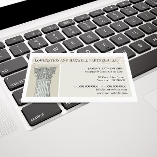 Corinthian Column Attorney Business Card profilecard