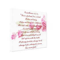 Corinthians Bible Verse Wrapped Canvas canvas prints