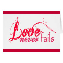 Corinthians Love Never Fails Card