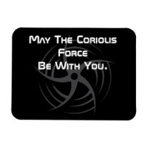 Coriolis Force Swirly Throwing Star Rectangular Magnet