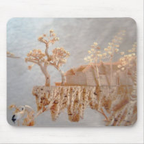 Cork and wood mousepad