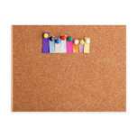 Cork board and colorful heading for eight letter w post cards