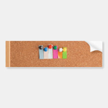 Cork board and heading for six letter word bumper sticker