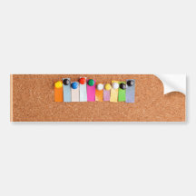 Cork board and heading for ten letter word bumper sticker