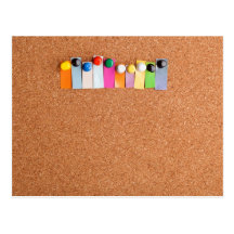 Cork board and heading for ten letter word postcard
