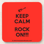 [Electric guitar] keep calm rock on!!!  Cork Coasters