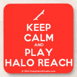 [Skateboard] keep calm and play halo reach  Cork Coasters