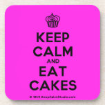 [Cupcake] keep calm and eat cakes  Cork Coasters
