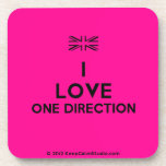 [UK Flag] i love one direction  Cork Coasters