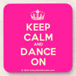 [Dancing crown] keep calm and dance on  Cork Coasters