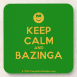 [Smile] keep calm and bazinga  Cork Coasters