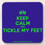 [Feet] keep calm and tickle my feet  Cork Coasters